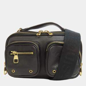 Louis Vuitton Black Leather Utility Crossbody Bag