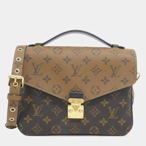 Louis Vuitton Brown Monogram Canvas Reverse Pochette Metis MM Shoulder Bag