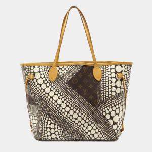 Louis Vuitton Blanc Monogram Canvas Pumpkin Dot Neverfull MM Tote Bag