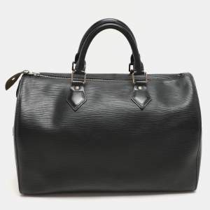Louis Vuitton Black Epi Leather Speedy 30 Bag