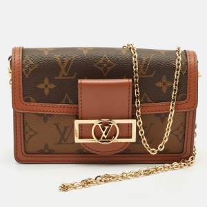 Louis Vuitton Monogram Reverse Canvas Dauphine Wallet on Chain