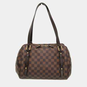 Pre Owned  Louis Vuitton Brown Damier Ebene Rivington PM Shoulder Bag 