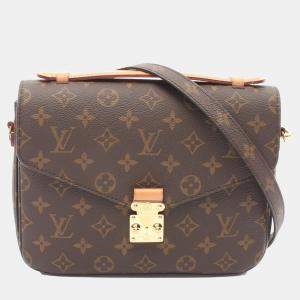 Louis Vuitton Brown Monogram Canvas Pochette Metis MM Shoulder Bag