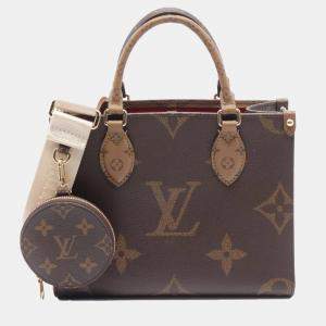 Louis Vuitton Beige and Brown Monogram Reverse Canvas OnTheGo PM Shoulder Bag