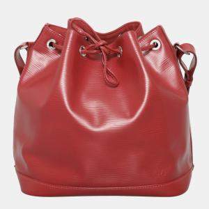 Louis Vuitton Red Leather Vintage Epi NeoNoe Bag