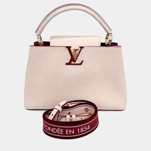 Louis Vuitton Pink Leather Capucine PM bag