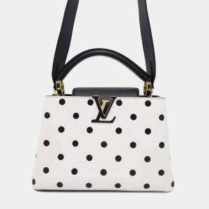 Louis Vuitton Capucines White/Black Calf Leather Size Bb