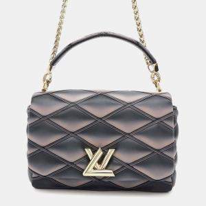 Louis Vuitton Black & Pink Lambskin Leather GO-14 MM Shoulder Bag