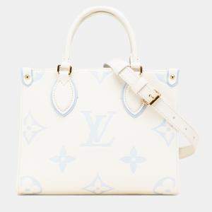 Louis Vuitton Blue/White Monogram Empreinte Giant Onthego PM