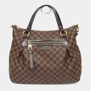 Pre Owned Louis Vuitton Damier Ebene Canvas Evora MM Shoulder Bag