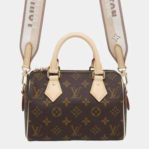 Louis Vuitton Red/Beige Monogram Speedy Bandouliere 20 Satchel Bag