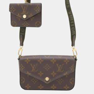 Pre Owned Louis Vuitton Green Monogram Multi Pochette Shoulder Bag