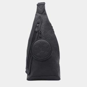 Louis Vuitton Black Monogram Shadow Duo Sling Body Bag 