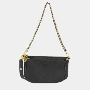 Louis Vuitton Black Leather Multi Pochette Accessoires Shoulder Bag