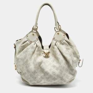 Louis Vuitton White Monogram Mahina Leather Surya L Bag
