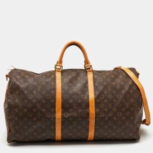 Louis Vuitton Monogram Canvas Keepall Bandoulière 60 Bag