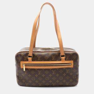 Pre Owned Louis Vuitton Brown Monogram Leather Cite GM Shoulder Bag  