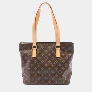 Pre Owned Louis Vuitton Brown Monogram Canvas Cabas Piano Tote Bag