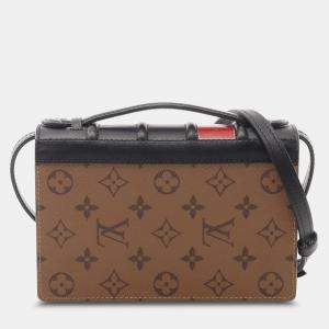 Louis Vuitton Black Brown Monogram Reverse Book Wallet