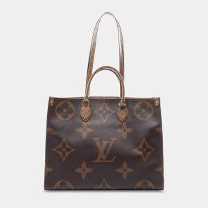 Louis Vuitton Brown Monogram Giant Reverse On-The-Go GM Shoulder Bag