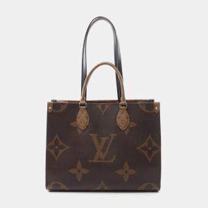 Pre Owned  Louis Vuitton Monogram Giant Reverse OnTheGo MM Tote Bag