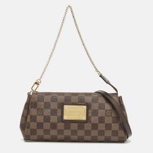 Louis Vuitton Damier Ebene Canvas Eva Pochette Bag