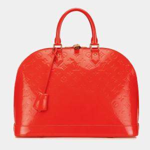 Louis Vuitton Red Monogram Vernis Alma GM