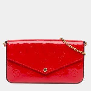 Louis Vuitton Red Monogram Vernis Pochette Felicie