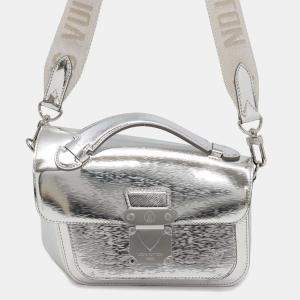 Louis Vuitton Silver Leather Monceau Distorted Handbag