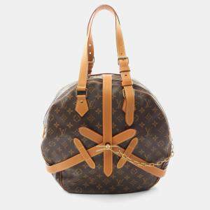 Louis Vuitton Brown Coated Canvas Leather Soft Hat Trunk Shoulder Bag