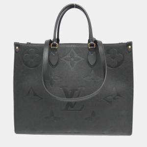 Pre Owned Louis Vuitton Black Monogram Empreinte OnTheGo GM Handbag
