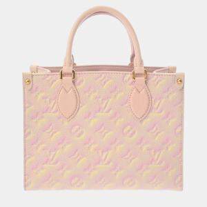 Louis Vuitton Light Pink Leather Empreinte Stardust Monogram OnTheGo PM Handbag