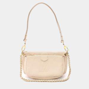 Louis Vuitton Ivory Monogram Empreinte Leather Multi Pochette Accessoires Shoulder Bag