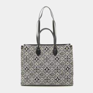 Pre Owned Louis Vuitton Gray/Black Monogram Jacquard OnTheGo GM Since 1854 Tote Bag