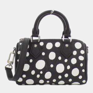 Louis Vuitton Black Monogram Empreinte Leather Nano Speedy Boston Bag