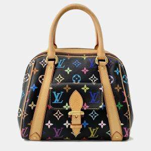 Louis Vuitton Black Monogram Multicolor Priscilla Satchel Bag