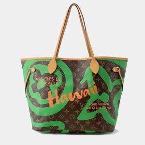 Louis Vuitton Monogram Tahitienne Hawaii Neverfull MM Tote Bag
