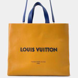 Louis Vuitton Saffron Leather MM Shopper Tote Bag
