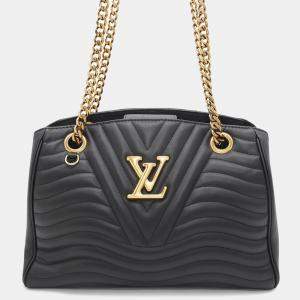 Pre Owned Louis Vuitton Noir Calf Leather New Wave Chain Tote Bag