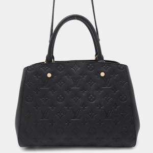 Louis Vuitton Noir Monogram Empreinte Leather Montaigne MM Shoulder Bag