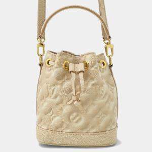 Louis Vuitton Beige Monogram Empreinte Leather Summer Stardust Nanonoe Shoulder Bag