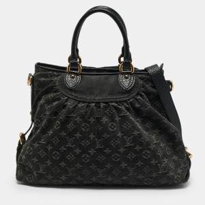 Louis Vuitton Black Monogram Denim Neo Cabby MM Bag