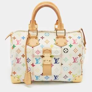 Louis Vuitton White Monogram Multicolore Canvas Speedy 30 Bag