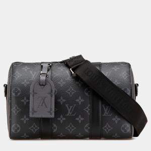 Louis Vuitton Black Monogram Eclipse City Keepall