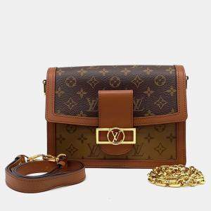 Louis Vuitton Brown Coated Canvas Dauphine MM bag