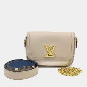 Louis Vuitton Beige Leather Lock Me Tender bag