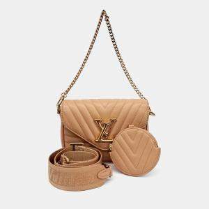 Louis Vuitton Beige Leather New Wave Multi Pochette bag