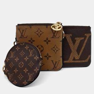Louis Vuitton Brown PVC Trio Pouch bag