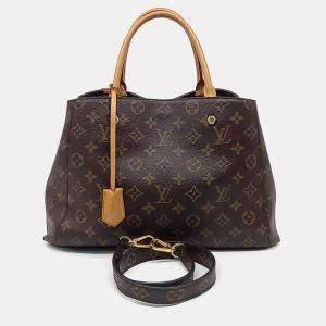 Louis Vuitton Brown PVC Monogram Montaigne MM bag