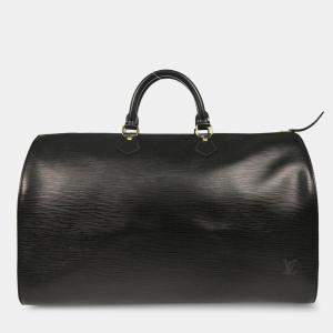 Louis Vuitton Noir Epi Leather Speedy 40 Duffle Handbag